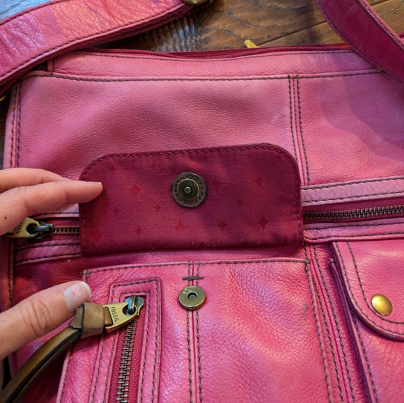Fossil Madison crossbody bag, pink leather - Picture 15 of 16